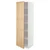 METOD Visoki element s policama, bela/Forsbacka hrastovina, 60x60x200 cm