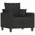 3-dijelni set sofa s jastucima crni od mikrovlakana
