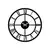 WALLXPERT Dekorativni metalni zidni sat Pari black