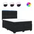 vidaXL Box spring postelja z vzmetnico črna 140x200 cm žamet