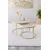 Hanah Home Milas set klub stolova, zlatna / travertin