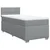 Vidaxl Box spring postelja z vzmetnico svetlo siv 100x200 cm blago