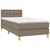 Vidaxl Box spring postelja z vzmetnico taupe 80x200 cm blago