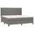 Vidaxl Box spring postelja z vzmetnico temno siva 200x200 cm blago