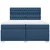 Vidaxl Box spring postelja z vzmetnico modra 200x200 cm blago