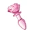 Booty Sparks Pink Rose Glass Anal Plug Small