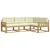 Set vanjskih sofa s jastukom 3 pcs Bijela i krem Poliester