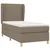 Vidaxl Box spring postelja z vzmetnico taupe 80x200 cm blago