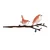 Atelier Del Sofa Dekorativna figura Bird on the branch 23, 22x55 cm, 1.5 mm, Bakarne boje