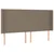 Vidaxl Box spring postelja z vzmetnico LED taupe 180x200 cm blago