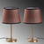 Opviq Set Stonih lampi 5103, 21x21x39 cm, IP20, 2 komada, Srebrno-braon boje