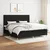 Vidaxl Box spring postelja z vzmetnico črn 200x200 cm blago