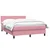 Vidaxl Box spring postelja z vzmetnico roza 140x220 cm žamet