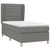 Vidaxl Box spring postelja z vzmetnico temno siva 80x200 cm blago
