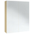 Kupaonski ormarić s ogledalom 60x15x75 cm MDF bijeli i hrast