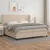 Vidaxl Box spring postelja z vzmetnico kapučino 200x200 cm um. usnje