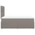 Vidaxl Box spring postelja z vzmetnico taupe 120x200 cm blago
