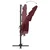 Vrtni suncobran s 4 razine i stupom 250 x 250 cm bordo