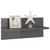 Zidne police 4 kom visoki sjaj sive 40 x 11,5 x 18 cm