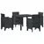 vidaXL 5 delni set vrtne jedilnice Anthracite Poly Rattan
