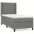 vidaXL Box spring postelja z vzmetnico temno siva 100x200 cm blago