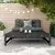 Vrtni tabure crni 120 x 80 cm od masivne borovine