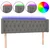 LED uzglavlje tamnosivo 163x16x78/88 cm od tkanine