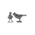 Komplet svečnikov Pols Potten flock of birds 12,5 x 5 x 7 cm 2-pack
