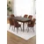 Hanah Home trpezarijski set Pir, sto i 6 stolica, ploča u dekoru drveta Baroque, terakota tkanina Babyface