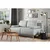 Dieter Knoll BOXSPRING ZOFA, siva tekstil