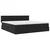 Krevet s od storage s madracem Crna 200 x 200 cm Baršun