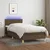 Krevet box spring s madracem LED tamnosmeđi 80 x 200 cm tkanina