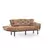 Atelier del Sofa Trosed na razvlačenje Nitta 185x85x70cm Svetlobraon