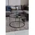Hanah Home Royal klub sto O 75 cm, crna / dimljeno staklo
