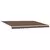 Ručna zlačivna tenda s LED diodama Smeđa i bijela 4 x 2 m