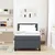 Vidaxl LED Box Spring Postelja Temno siva in bela 80 x 200 cm