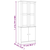 Staklena vitrina ALTA 77 x 35 x 186,5 cm od masivne borovine