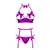 Sexy set 3-delni Delishya ljubičaste boje - L/XL
