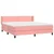 Vidaxl Box spring postelja z vzmetnico roza 180x200 cm žamet