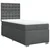 Vidaxl Box spring postelja z vzmetnico temno siva 80x200 cm blago