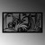Wallity Zidna dekoracija Ocean, 85 x 40 cm, Crna