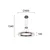 LED luster na sajli ALBA LED/39W/230V siva/prozirna