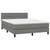 Vidaxl Box spring posteljni z vzmetnico temno siv 140x190 cm blago