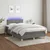 Vidaxl Box spring postelja z vzmetnico LED temno siva 120x190 cm blago
