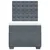 Vidaxl Box spring postelja z vzmetnico temno siva 90x200 cm žamet