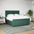 Vidaxl Box spring postelja z vzmetnico temno zelena 180x200 cm žamet