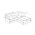 Atelier del Sofa Ugaona garnitura Comfort Mini, 190 cm, Narandžasta