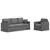 Set sofe 2 pcs Tamno siva 198 x 78 x 80 cm Baršun