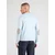 Hackett London Pulover pastelno modra/siva