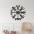 WallXpert metalni zidni ukras 5126, vegvisir, nordijski kompas sa runama, 60 x 60 cm, crni